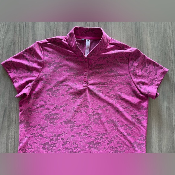 Adidas Golf Top - Fuchsia Color & Sheer - Size Large - Picture 3 of 11
